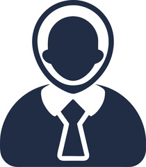 Support  silhouette icon vector  on white background 