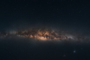 Milky Way Galaxy Panorama in Deep Space