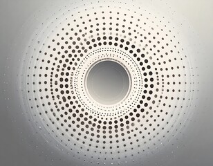 Abstract circular design with concentric dotted pattern