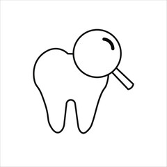 inspect icons. line vector simple