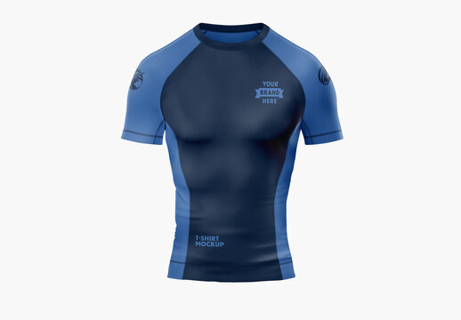 Short Sleeve Compression T-Shirt Mockup - Front View