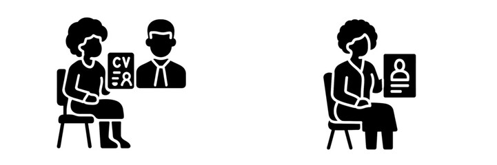 Candidate applying for a professional job with curriculum vitae for recruitment and career development