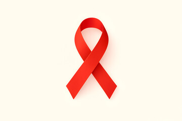 Minimal red ribbon banner design for campaigns