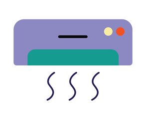 Modern Air Conditioner Unit Vector Icon for Cooling System
