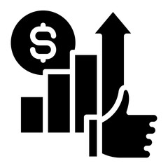 Good analytics icon glyph style vector illustration