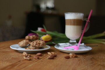 Coffee and treats still life