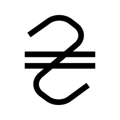 hryvnia icon on white background