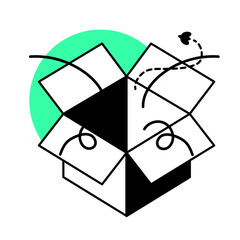 empty box illustration for empty state description