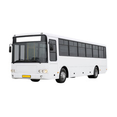 Modern White City Bus on Isolated Background Ideal for Urban Transportation and Travel Concepts