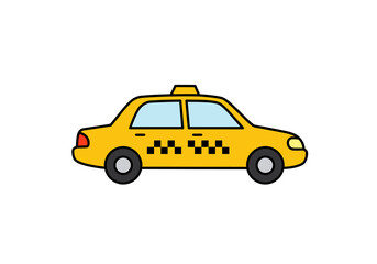 Obraz premium Vibrant Vector Illustration of a Classic Yellow Taxi Cab