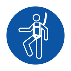 Safety icon for climbing and rock climbing activities and precautions