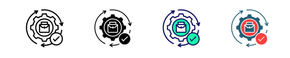 Business Continuity  Icon Set Multiple Style Collection
