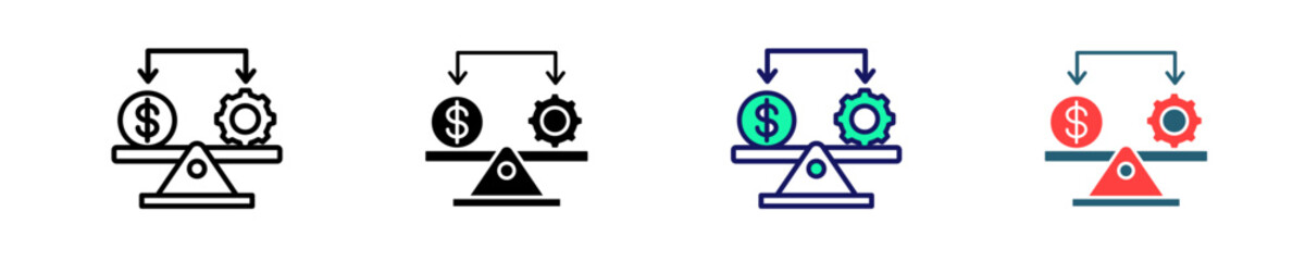 Business Stabilization  Icon Set Multiple Style Collection

