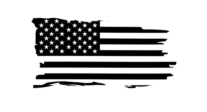 Black and White Flag Design on White Background