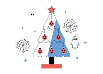 a christmas tree with a star on top