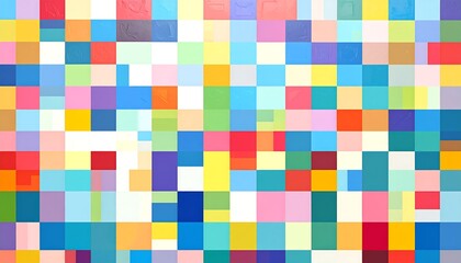 Colorful pixelated squares