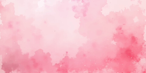 Pink abstract watercolor background with artistic paint splashes and colorful texture design