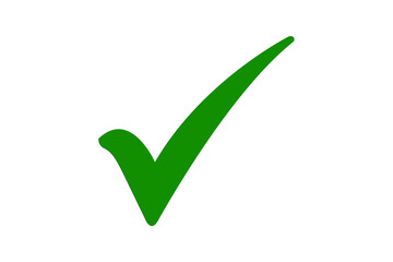 green check mark, flat PNG checkmark with transparent background for confirmation, verification, and approval concept