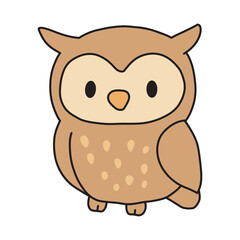 cute owl cartoon icon
