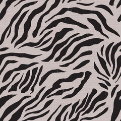Seamless Tonal Zebra Stripe on Linen Pattern

