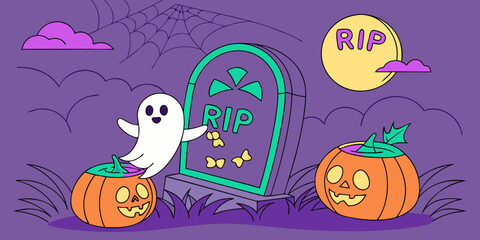 Spectral Hand, Neon Pumpkins, and Indigo Clouds