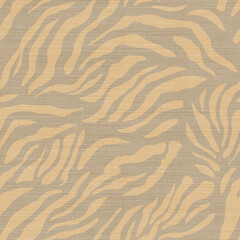 Seamless Tonal Zebra Stripe on Linen Pattern

