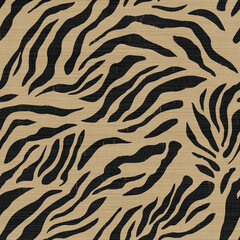 Seamless Tonal Zebra Stripe on Linen Pattern

