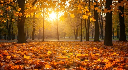 Obraz premium Arte Otoño Sunny Nature Fondo