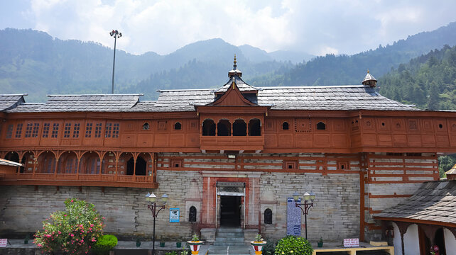 View of Main Entrance of Shri Bhimakali Temple, Shaktipeeth, Sarahan, Shimla, Himachal Pradesh, India.