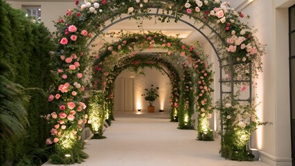 Fototapeta premium Elegant floral archway.