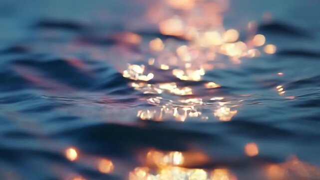 Cinematic macro of iridescent liquid waves flowing in slow motion, dreamy light reflections shimmering across smooth ripples, abstract fluid art with luminous glow, elegance, and serene tranquility.
