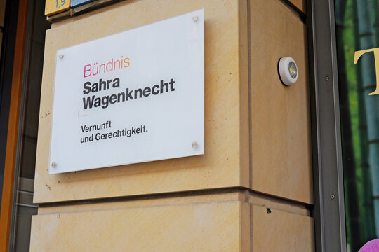 Berlin, Germany - May 24, 2025: B&uuml;ndnis Sahra Wagenknecht BSW in Berlin, Germany - The Sahra Wagenknecht Alliance &ndash; Reason and Justice is a political party in German