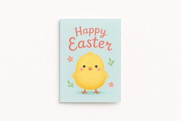 Easter Card with Chick - Cute and Cheerful Springtime Greeting