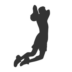 Basketball in vector, flat style. Sportsman in vector.