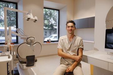 Fototapeta premium A Modern Dentist Office Equipped with a Professional Team Dedicated to Patient Care and Comfort
