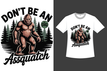 Bigfoot Vector illustration t shirt design t shirt designs