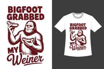 Bigfoot Vector illustration t shirt design t shirt designs