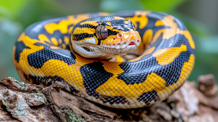 Obraz premium close up of a yellow rattlesnake