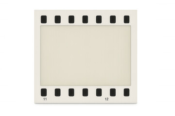Fototapeta premium Vintage film frame floating against transparent backdrop, representing photographic nostalgia and memory preservation