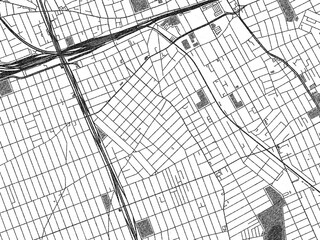 Decorative map of Jamaica, New_York, rendered in sketch-like monochrome, ideal for posters and travel projects.