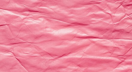 Fototapeta premium Closeup of a crumpled pink paper, creating a textured and abstract pattern