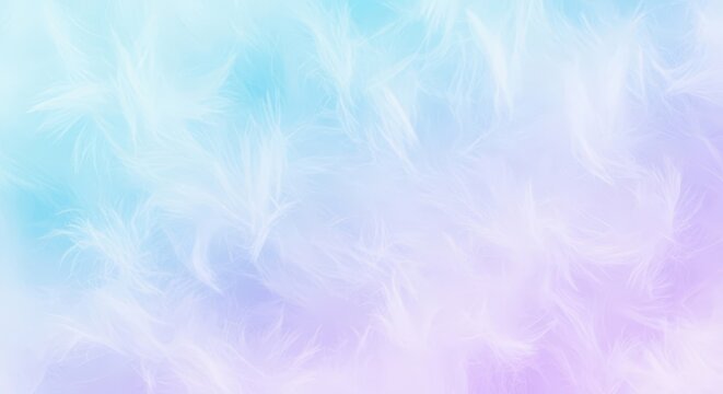 Soft pastel background with delicate featherlike patterns in light colors - Powered by Adobe