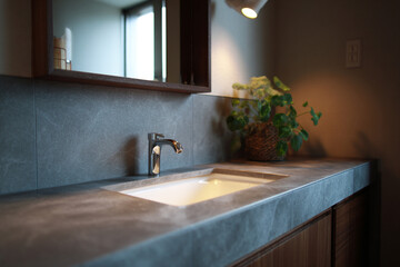 Modern bathroom interior.