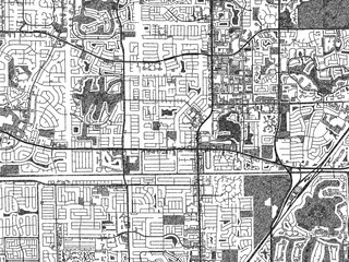 Obraz premium Black and white city map of Margate, Florida, illustrated with fine detail and sketch textures.