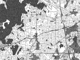 Artistic city map of Minnetonka, Minnesota, created in hand-drawn black and white for editorial or decorative projects.