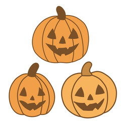 vector set of pumpkins. halloween pumpkin.