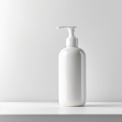 white plastic bottle pump lotion cream 