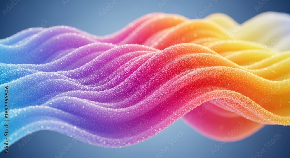 Poster abstract colorful wave with gradient and sugar texture for background