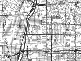 Obraz premium Black and white sketch-style map of Paramount, California, designed digitally with fine details and bold textures.