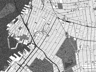 Obraz premium Stylized illustration of Park_Slope, New_York, showing its roads and neighborhoods in sketch-like black and white.